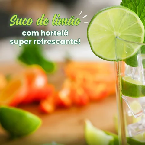 Receita de Suco de limão com hortelã super refrescante