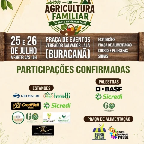 A L.A. Ferretti vai estar presente na 1ª Festa da Agricultura Familiar de Santo Antônio de Posse!